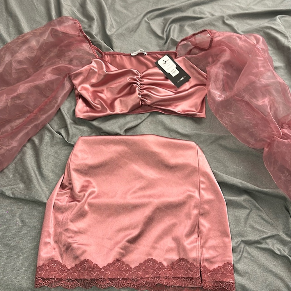 Fashion nova matching set classic pink